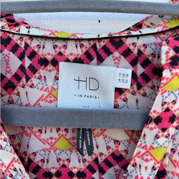 HD in Paris‎ Multi Pattern Tunic Top, Boho Print, Size 6 - Picture 3 of 5